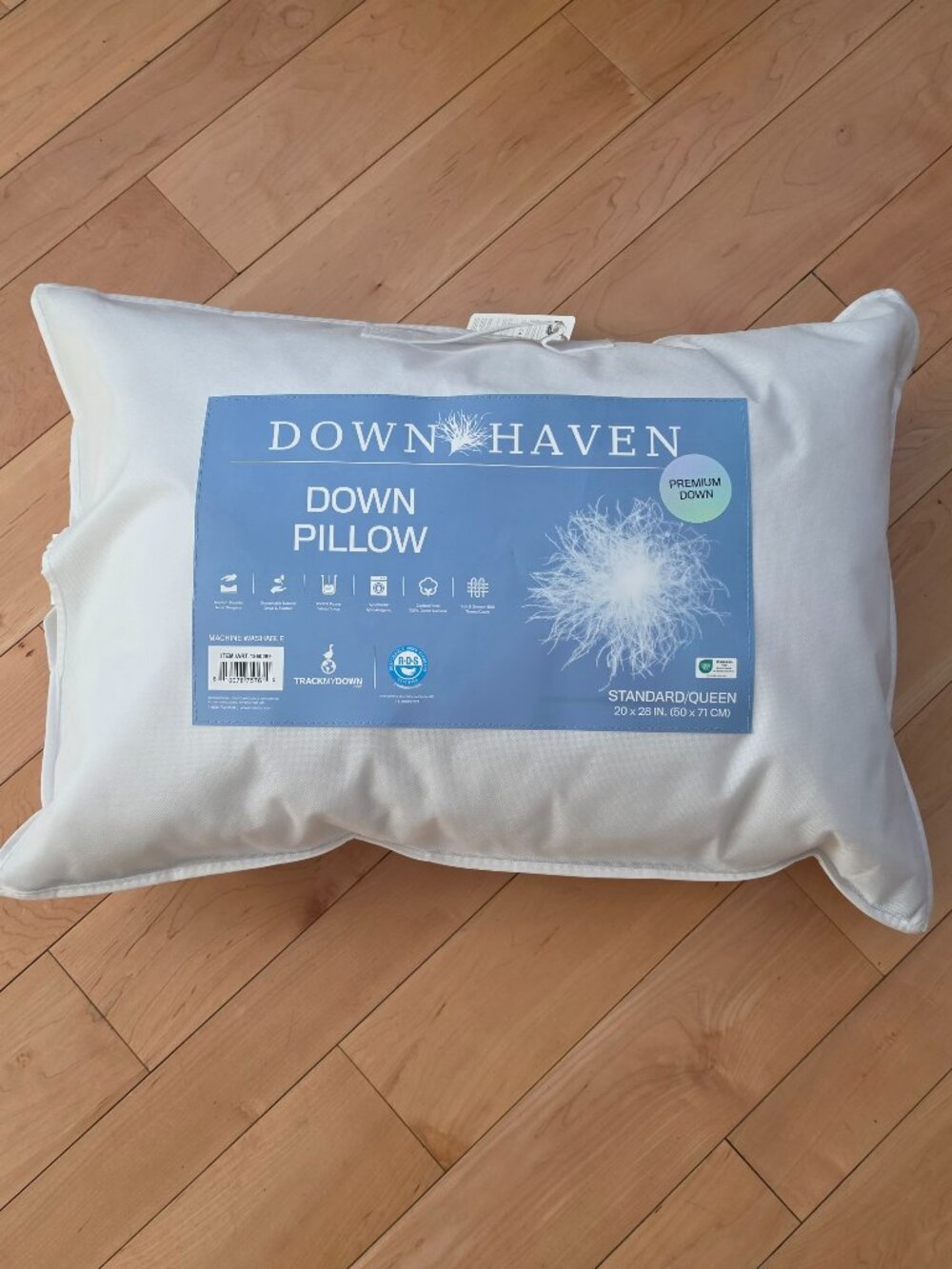 Down Haven White Down Pillow Standard / Queen 20 In x 28 In